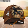 Unijames Brown Leather Horse Barn Scene Personalized Name Cap (9 breeds)