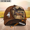 Unijames Brown Leather Horse Barn Scene Personalized Name Cap (9 breeds)