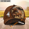 Unijames Brown Leather Horse Barn Scene Personalized Name Cap (9 breeds)