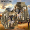 UniJames Personalized Farm & Horse Name Rustic Barn Scene Hoodie (9 breeds)