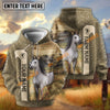 UniJames Personalized Farm & Horse Name Rustic Barn Scene Hoodie (9 breeds)