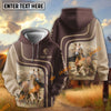 UniJames Personalized Name Tooled Leather Ranch Horse Scene Hoodie (9 breeds)