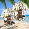 Unijames Camping Bear Drinks Cup Beer Hawaiian Shirt