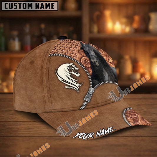 Unijames Friesian Horse Leather Pattern Cap