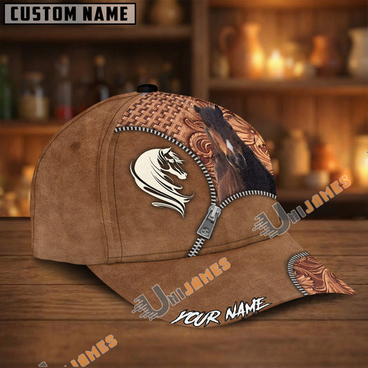 Unijames Hackney Horse Leather Pattern Cap