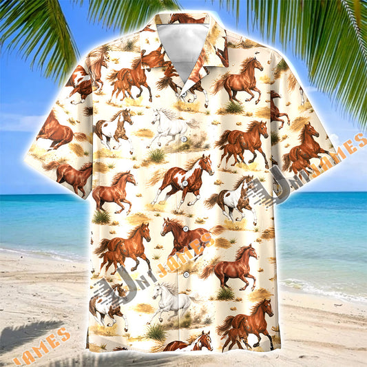 Unijames Wild Stallions Galloping Hawaiian Shirt