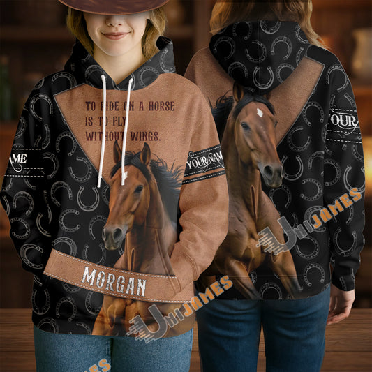 Uni Winter Morgan Horse Lover Personalized 3D Hoodie