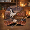 Unijames Personalized Western Horse Tooled Leather Cap (9 Horses)