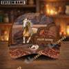 Unijames Personalized Western Horse Tooled Leather Cap (9 Horses)