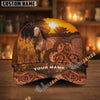 Unijames Personalized Golden Sunset Tooled Leather Cap