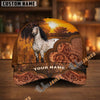 Unijames Personalized Golden Sunset Tooled Leather Cap