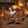 Unijames Personalized Golden Sunset Tooled Leather Cap