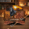 Unijames Personalized Golden Sunset Tooled Leather Cap