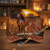 Unijames Personalized Golden Sunset Tooled Leather Cap