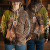 Unijames Personalized American Quarter Horse Wood Grain Meadow Hoodie