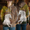 Unijames Personalized Arabian Horse Wood Grain Meadow Hoodie