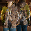 Unijames Personalized Hackney Horse Wood Grain Meadow Hoodie