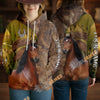 Unijames Personalized Morgan Horse Wood Grain Meadow Hoodie