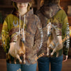 Unijames Personalized Palomino Horse Wood Grain Meadow Hoodie