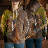 Unijames Personalized Warmblood Horse Wood Grain Meadow Hoodie