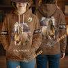 UniJames Personalized Palomino Horse Leather-Look Hoodie