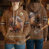 UniJames Personalized Thoroughbred Horse Leather-Look Hoodie