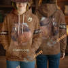 UniJames Personalized Warmblood Horse Leather-Look Hoodie