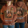 UniJames Personalized American Quarter Horse Faux Leather 3D Hoodie