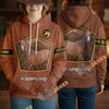 UniJames Personalized Warmblood Horse Faux Leather 3D Hoodie
