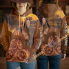 UniJames Personalized Western Tooled Leather Horse 3D Hoodie