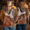UniJames Personalized Western Tooled Leather Horse 3D Hoodie