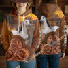 UniJames Personalized Western Tooled Leather Horse 3D Hoodie
