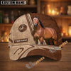Unijames Personalized Equestrian Horseshoe Leather Classic Cap