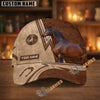 Unijames Personalized Equestrian Horseshoe Leather Classic Cap