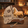 Unijames Personalized Equestrian Horseshoe Leather Classic Cap