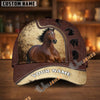Unijames Personalized Equestrian Leather Pattern Classic Cap