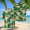 Unijames Green Camping Van Tropical Hibiscus Hawaiian Shirt