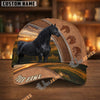 Unijames Personalized Sunset Zipper Horse Portrait Cap