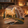 Unijames Personalized Sunset Zipper Horse Portrait Cap