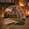 Unijames Personalized Sunset Zipper Horse Portrait Cap