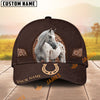 UniJames Personalized Horse Leather Western Floral Horseshoe 3D Cap