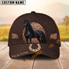 UniJames Personalized Horse Leather Western Floral Horseshoe 3D Cap