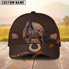 UniJames Personalized Horse Leather Western Floral Horseshoe 3D Cap