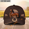 UniJames Personalized Horse Leather Western Floral Horseshoe 3D Cap