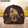 UniJames Personalized Horse Leather Western Floral Horseshoe 3D Cap