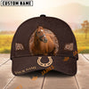 UniJames Personalized Horse Leather Western Floral Horseshoe 3D Cap