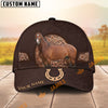 UniJames Personalized Horse Leather Western Floral Horseshoe 3D Cap