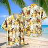 Unijames Personalized American Quarter Horse Yellow Hibiscus Hawaiian Shirt