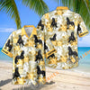 Unijames Personalized Friesian Horse Yellow Hibiscus Hawaiian Shirt