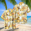Unijames Personalized Palomino Horse Yellow Hibiscus Hawaiian Shirt